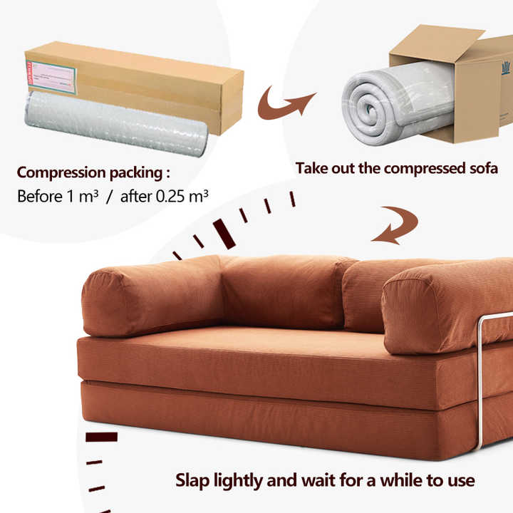 Luxury Living Room Compression Sofas Set Furniture Vacuum Pack Sleeper Folding Sofa Bed Compressed for Home Cama Modular