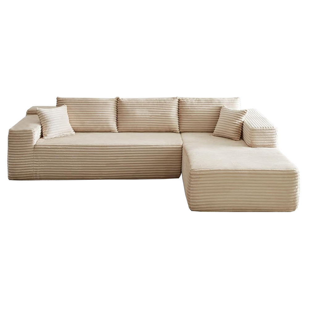 Whole sponge sofa compression segment combination sofa L-type chair module bean curd block lazy sofa